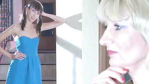 Teen brunette excitingly sucks clit and fingers pussy