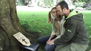 Tricky Daddy Offers Silly Teen To Suck His Bombhead Dick