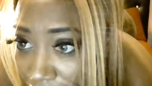 Ebony Webcam Slut And Her Hunged BF Are Doing Live Sex Show