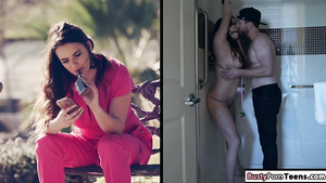 Bigtit nurse fucked hard in the shower