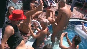 Sunny poolside copulation group fucking video got leaked