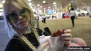 Very Hot girlfriend footjob with creampie