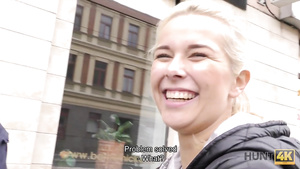 HUNT4K. Blond Hair Girl picked up by man who wanted to help...