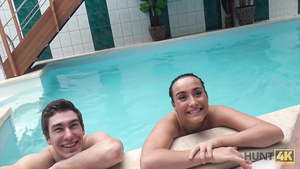 HUNT4K. Cuckold doesn’t know his lovely darkhair sells