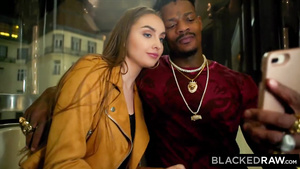 Hot milky-skinned teen interracial sex