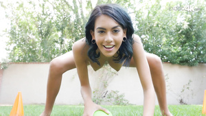 Excited brunette comes back home to get fucked hard