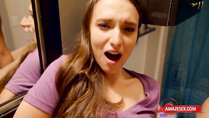 Latin sister point of view and cum load on vagina