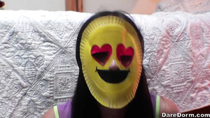 Young beauty chicks are making masks and sharing one big cock
