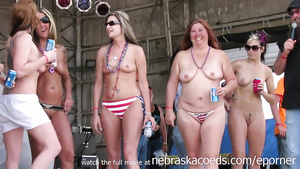 amateur girls with bare breasts on the stage