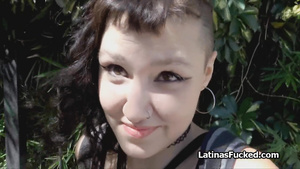 Sex Act tape with beautiful tattooed Latina teenager