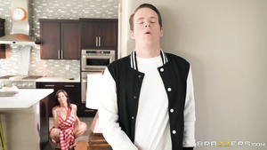 Fucking a hot housewife with massive natural tits