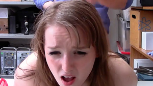 Strip search and a rough fornicate with a cute shoplifter