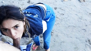 Oral Intercourse and Swallowing on the Beach