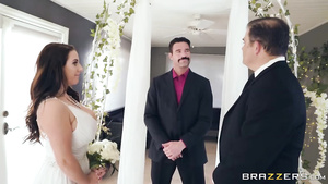 Cheating bride with huge hooters riding bick dick with her butthole