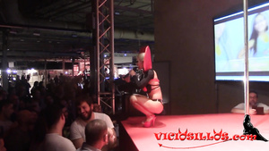 Arcangel and pornstars Daniela Evans & Betty Foxxx in threesome orgy on stage