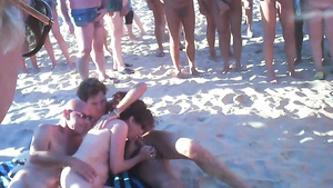 Couple Fucks At The Beach - public sex