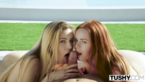 TUSHY Fiance Begs To Have Her Rear End Shared By Couple - Xozilla Porn