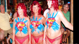 Naked girls on the street at key west fantasy fest