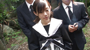 Petite Asian girl enjoys feeling jizz in her mouth