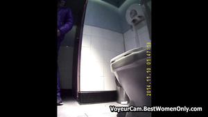 Caught Couple Copulation On Public Restroom Spycam Voyeur