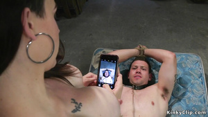 Dominatrix beauty sodomized fucks male