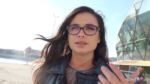 GERMAN SCOUT - College Teenage Mira with Braces First Time Assfuck