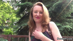 GERMAN SCOUT - SKINNY REDHEAD 18YO GIRL EMMA SODOMIZED LOVE MAKING AT CASTING