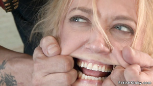 Nasty babes butt sex copulated in bondage