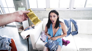 Dude moves cock from one brunette hole into another one