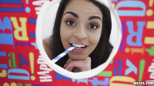 Blowjob and hard anal sex as deep birthday presents