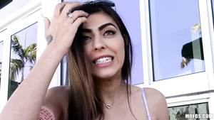 Beautiful Audrey Royal squats over naked Sean Lawless