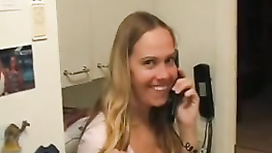 A young wife and her hubby record an amateur sex clip at home.