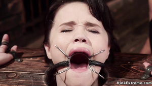 Little slave takes huge male pole up her bootie