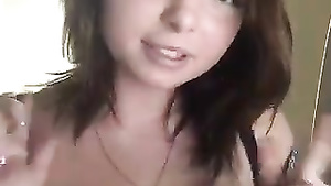 Young Cutie with huge cleavage talking