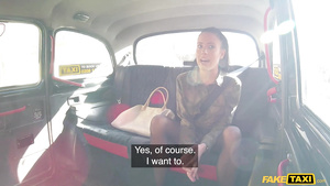 Lucky taxi driver fucks petite spinner Abigail Ash at the backseat