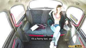 Sexy skinny teen Arian Joy fucks in the car for a first time