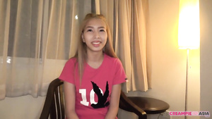 Asian Blond Hair Girl Gets Creampied - hard core