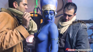 Sex-hungry Star Wars chick gets between two stallions