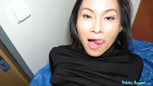 Skinny Asian teen Suzie Q gets fucked in WC