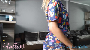 alice exciting young blonde with perky tits - webcam solo
