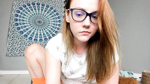 Sex machine fucks college girl in front of webcam