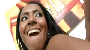 Ebony MILF Joyce Oliveira hard porn video