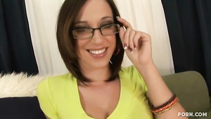 Jada Stevens hot babe in glasses porn video