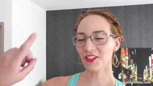 Slutty girl in glasses Gwen porn video