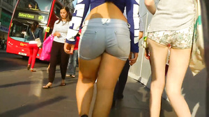 Horny Pervert Snoops On Two Sexy Bottoms On The Main Street