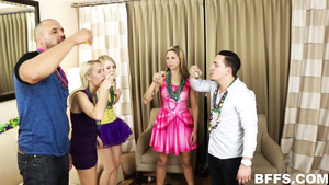 Frenzy Teen Girls Orgy With Two Hunged Like A Horse Guys