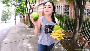 Latina girl from the street was talked to do porn