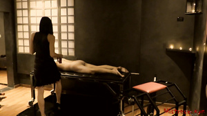 Femdom Whipping male Slave in a Dungeon