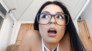 Hipster girl with gigantic boobs webcam video