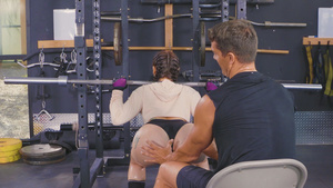 Mandy Muse does exercises in sexy string panties and turns on the guy